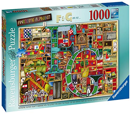 RAVENSBURGER 135717 16761 Colin Thompson-Awesome Alphabet F & G 1000 Teile Puzzle für Erwachsene & Kinder ab 12 Jahren – Bild 6