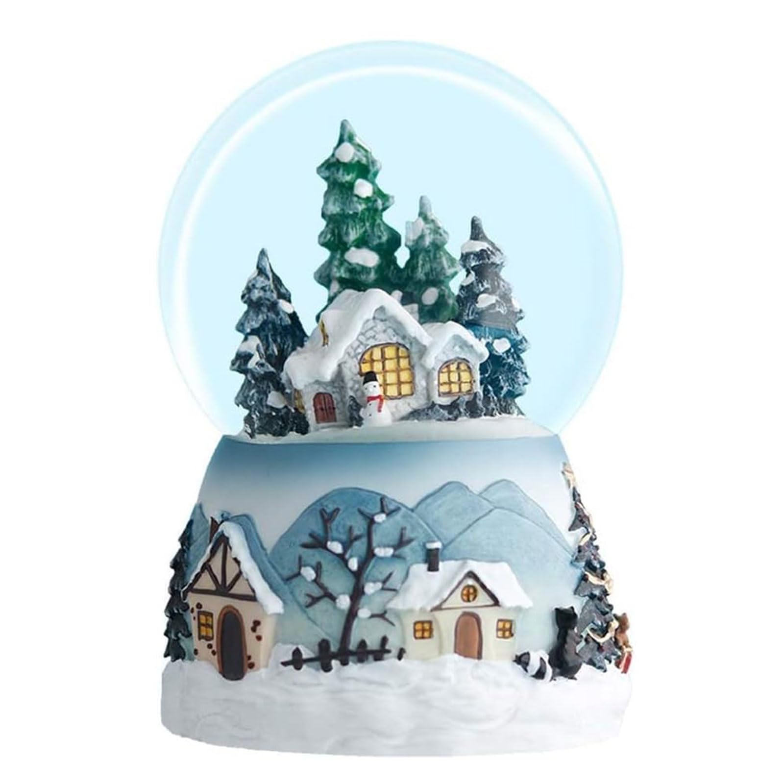 Caja de música navideña con globo de nieve sin ruidos mecánicos molestos 7