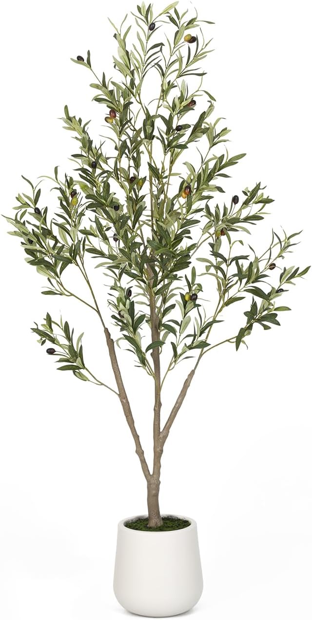 Amazon.com: VIVATREES Artificial Olive Tree, 5FT Tall Faux Olive Tree ...
