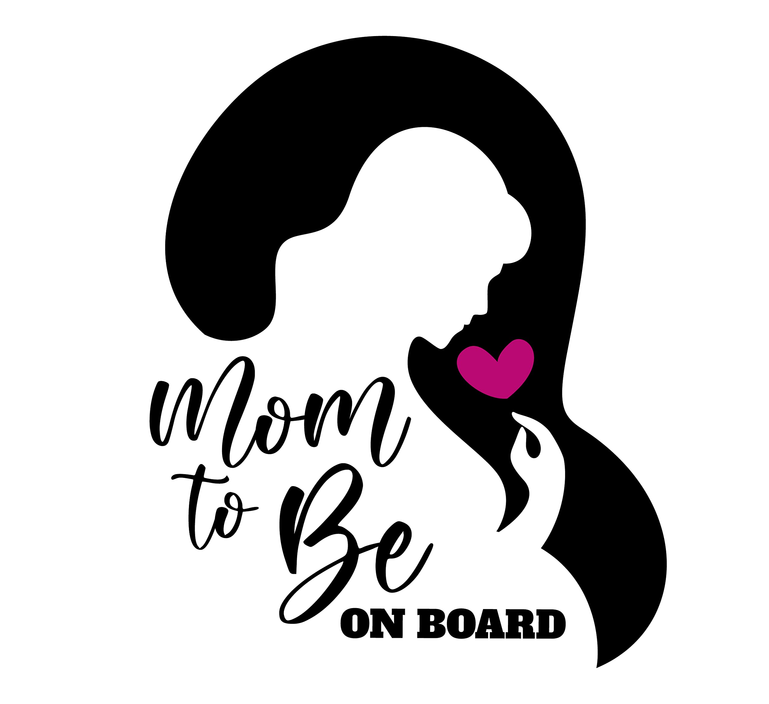 Mom To Be Car Sticker – Waterproof Baby On Board Decal for Mom to Be | Child Safety Car Window Sign | Durable Vinyl Gift