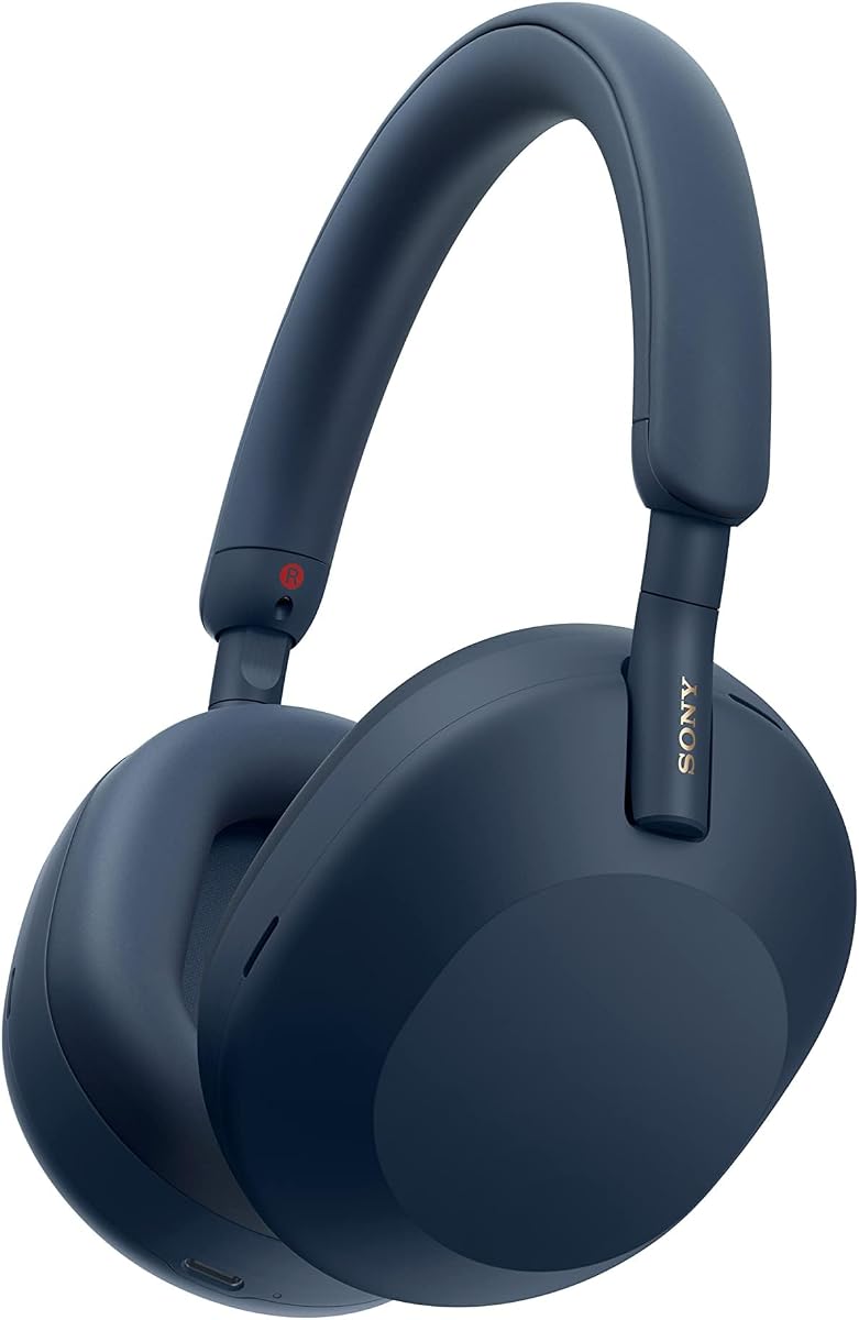 Sony WH-1000XM5 Auriculares inalámbricos líderes en la industria con optimizador de cancelación automática de ruido, llamadas manos libres nítidas y control de voz Alexa, azul medianoche WH1000XM5 (renovado)