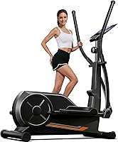 CURSOR FITNESS ET30 Elliptical Machine: Silent Magnetic Home Trainer, 8 Resistance Levels, 12" Stride, LCD Monitor, 330lbs Capacity