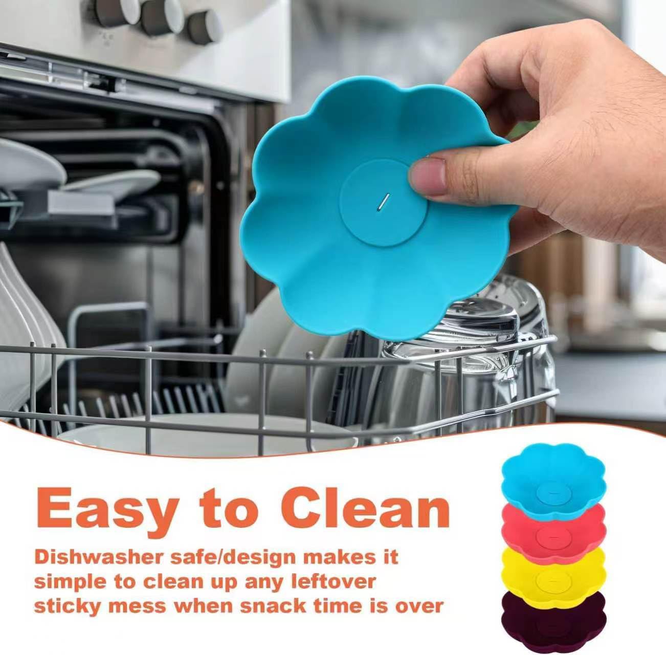 4 Packs Silicone Popsicle Holders Ice Cream Cone & Popsicle Holder for Home