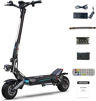 NANROBOT Electric Scooter Adults 50mph Dual Motor Electric Scooter with Suspension 80Miles Range Fast Sports Escooter Folding 10" Off Road Tires 330LBS Max Load Complies with UL2272 Certification