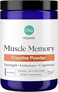 Ora Organic Creatine Monohydrate Powder - German-Sourced Creavitalis for Strength, elevATP for Energy, D-Ribose & Taurine for Recovery - Creatine for Women & Men - Acai Berry Flavor, 30 Servings