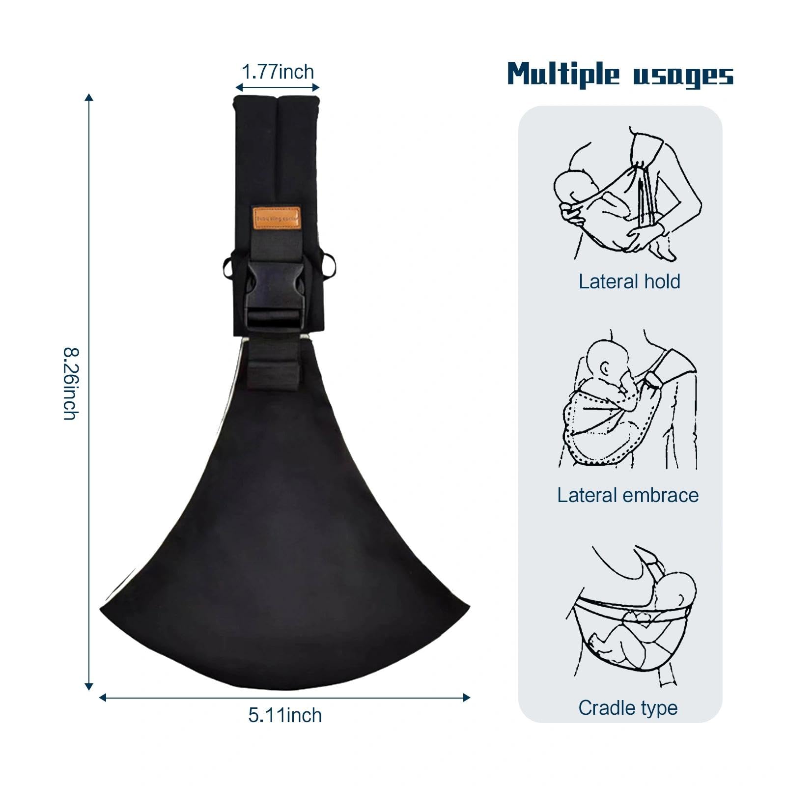 Koala Babycare Baby Carrier Physiologique Porte Bebe Réglable Léger Respirant 0-36 Mois Noir