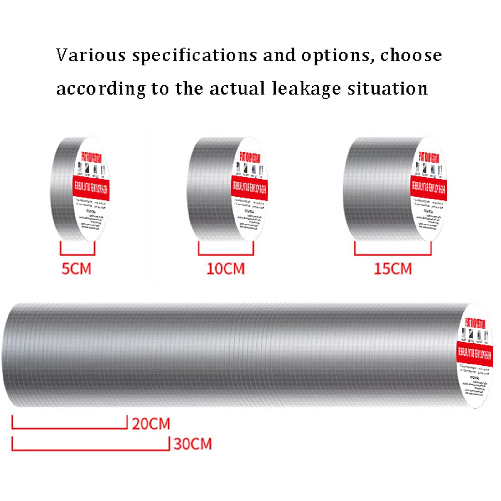 Cinta de butilo Impermeable Rollo Autoadhesivo Tira de Sellado de Papel de Aluminio Color Acero Material de reparación de Fugas de tuberías de Cocina y Techo-Cinta Selladora para Diversas Superficies