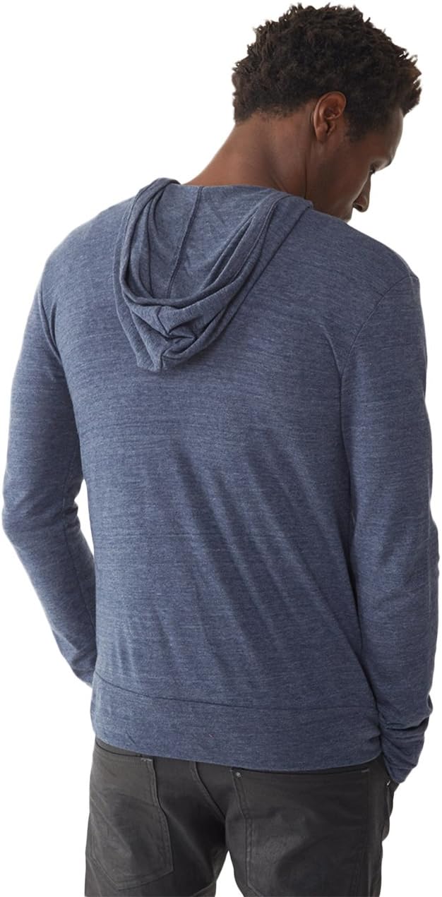 Alternative Men's Hoodie, Eco Zip Up Camo Triblend Jersey Hooded Sweatshirt - Image 4