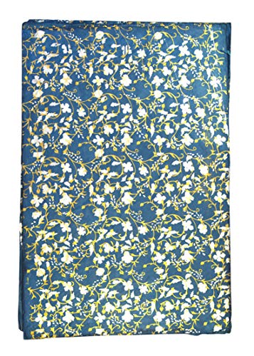 Kathmandu Valley Co. Wrapping Paper Handmade From Tree-Free Lokta Paper. Reusable Gift Wrap 10 Sheets 20X30 Inches. Made In Nepal. (Midnight Blossom) #TOP2