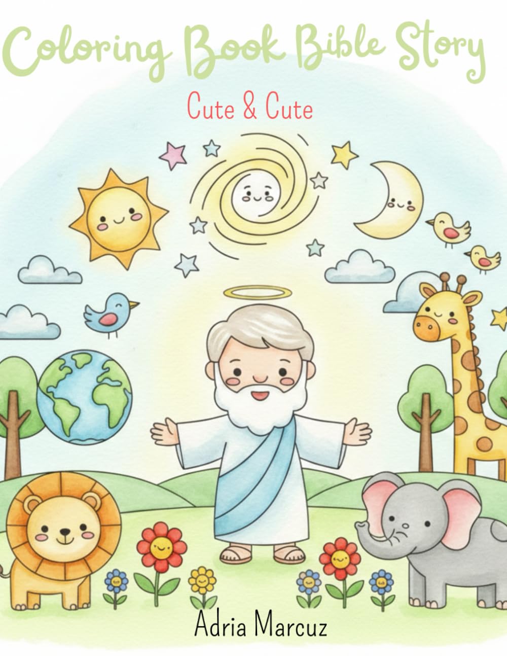 Coloring Book Bible Story: Alphabet from A to Z Cute & Cute