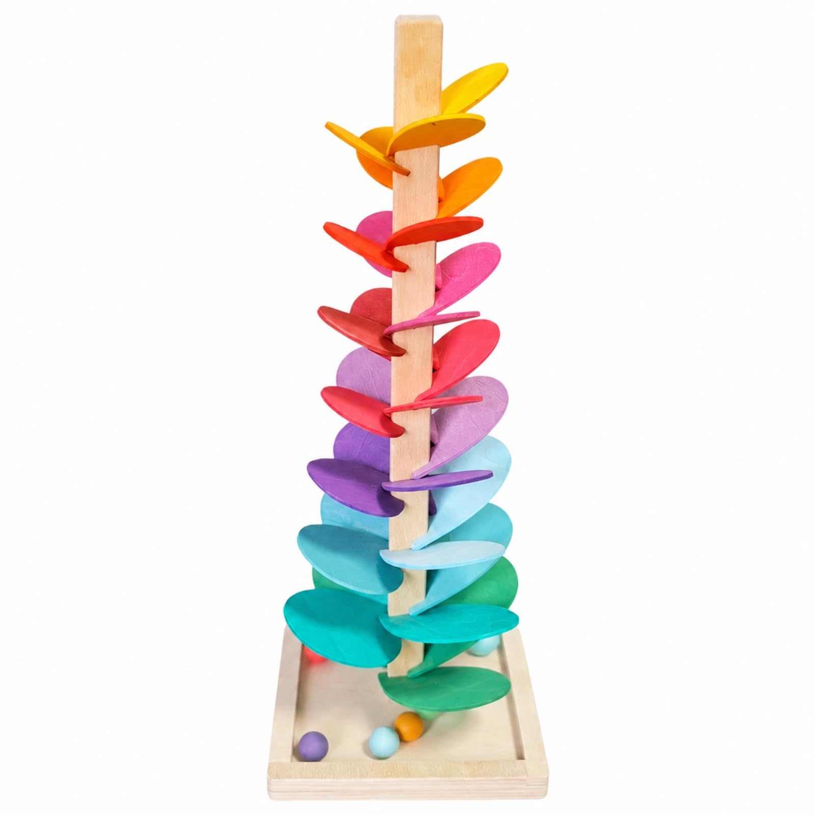 Children Murmelbahn Kugelbahn Holzspielzeug Motorikspiel Lernhilfe Visuelle Wahrnehmung Feinmotorische Übung für Kinderzimmer Spielzimmer Vorschule