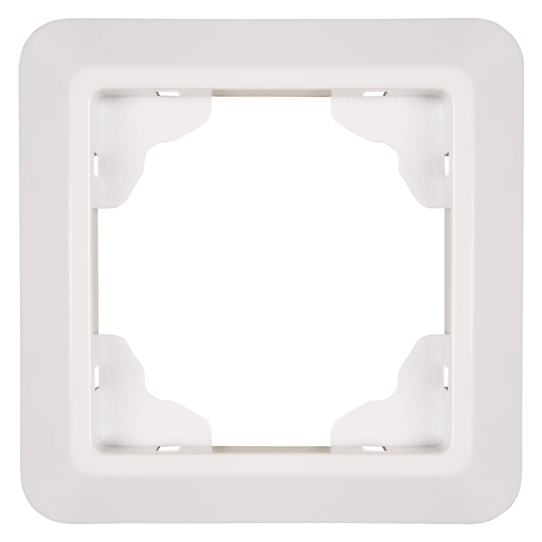 Confezione da 18 prese con cornice | COPPA | Presa a muro completa, attacco a morsetto, bianco lucido