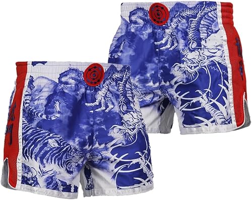 Miniatura 12 de FLUORY - Pantalones cortos para artes marciales mixtas, kickboxing, lucha en jaula o Muay Thai, ropa deportiva para entrenamiento