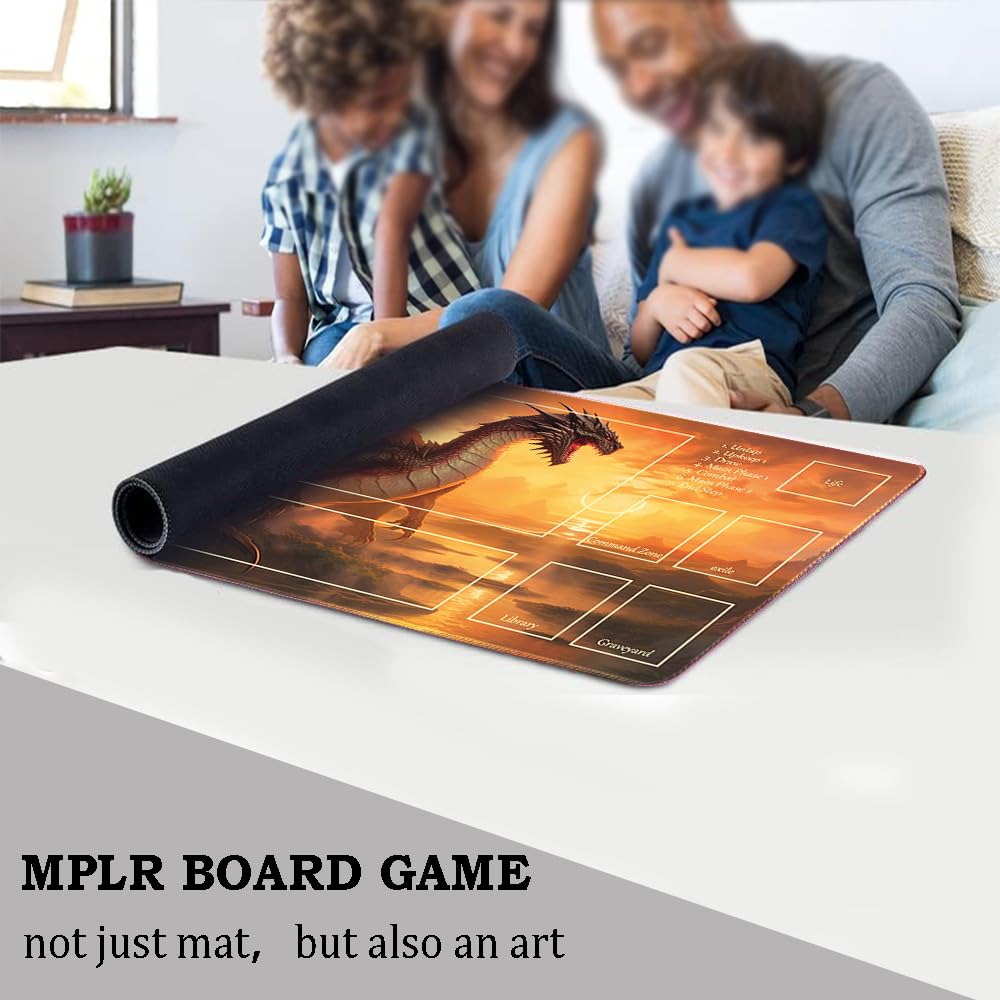 MPLR Gioco da tavolo MTG Tappetino playmat con zone + sacchetto impermeabile gratuito