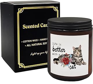 Mancheng-zi Cat Candle - Scented Candles for Cat Lovers, Women, Moms, and Owners - Life is Better With a Cat