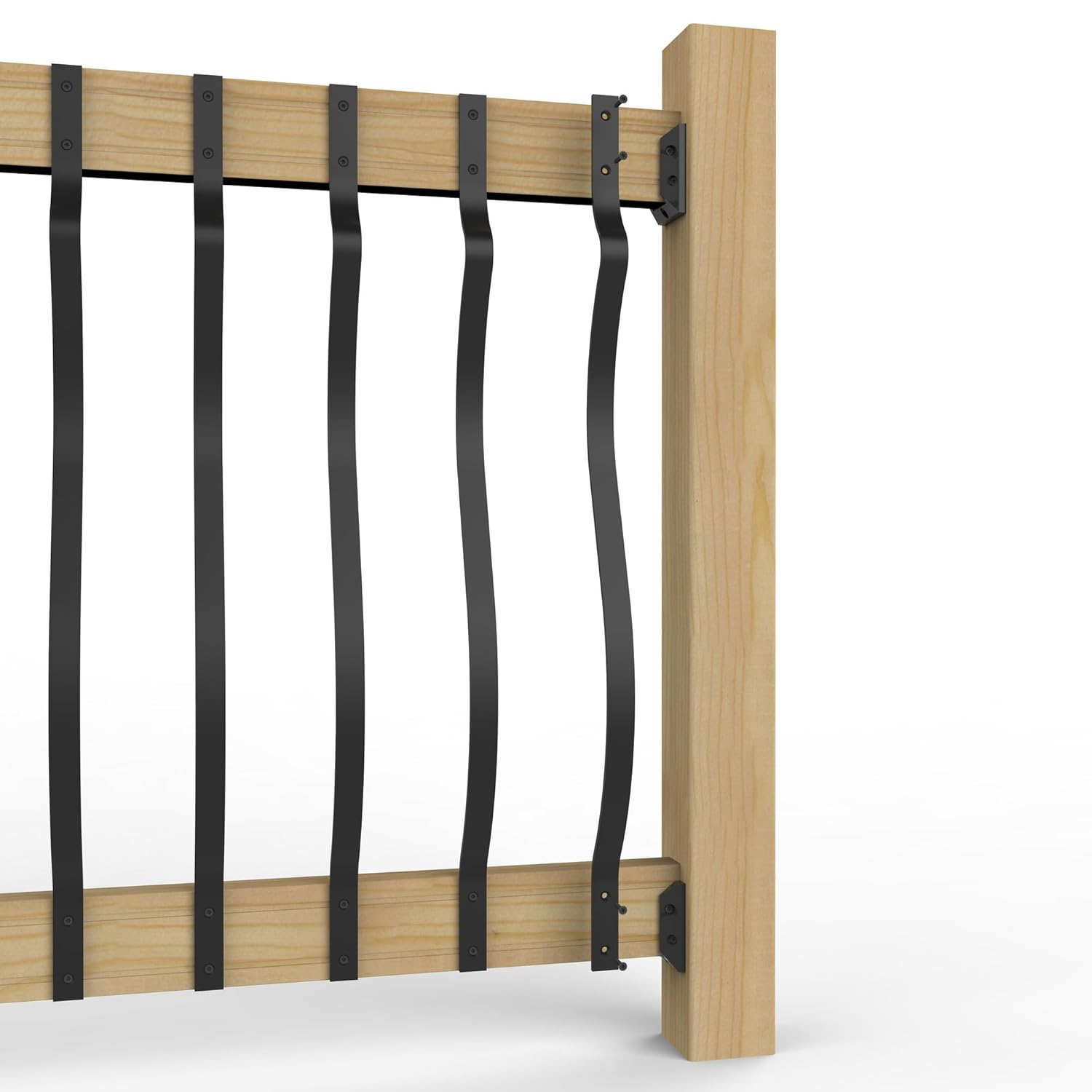 Deckorators 32-1/4 in. Textured Black Aluminum Baroque Baluster (5-Pack)