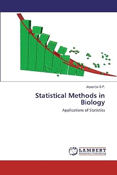 Statistical Methods in Biology Applications of Statistics