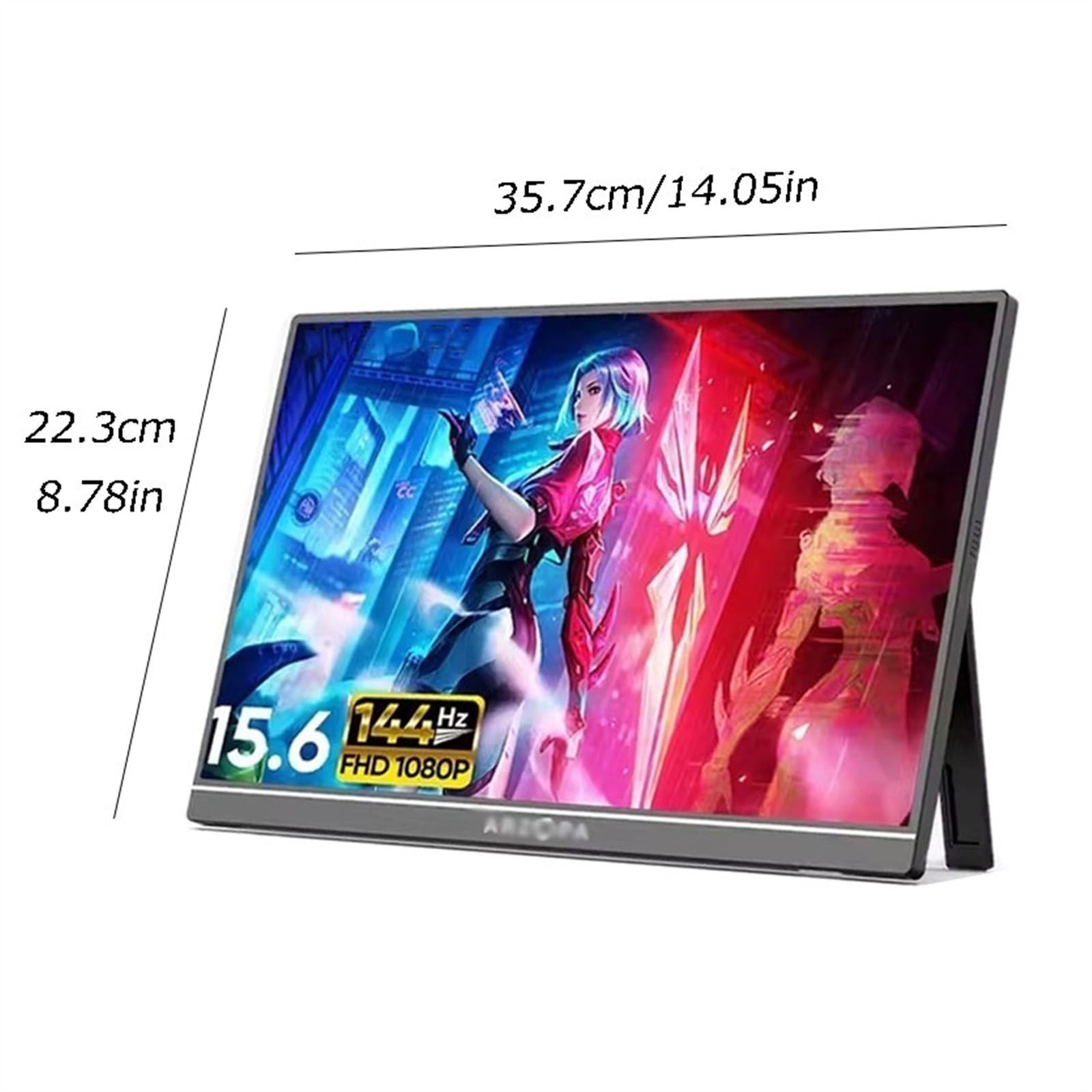 Schermo esterno da 15,6 pollici IPS 144HZ for telefono cellulare di espansione for macchina gioco Sottoschermo multifunzione Monitor per Smart Working