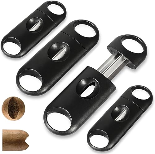 Miniatura 1 de Cortador de cigarros de corte en V para hombres (4 unidades, negro)