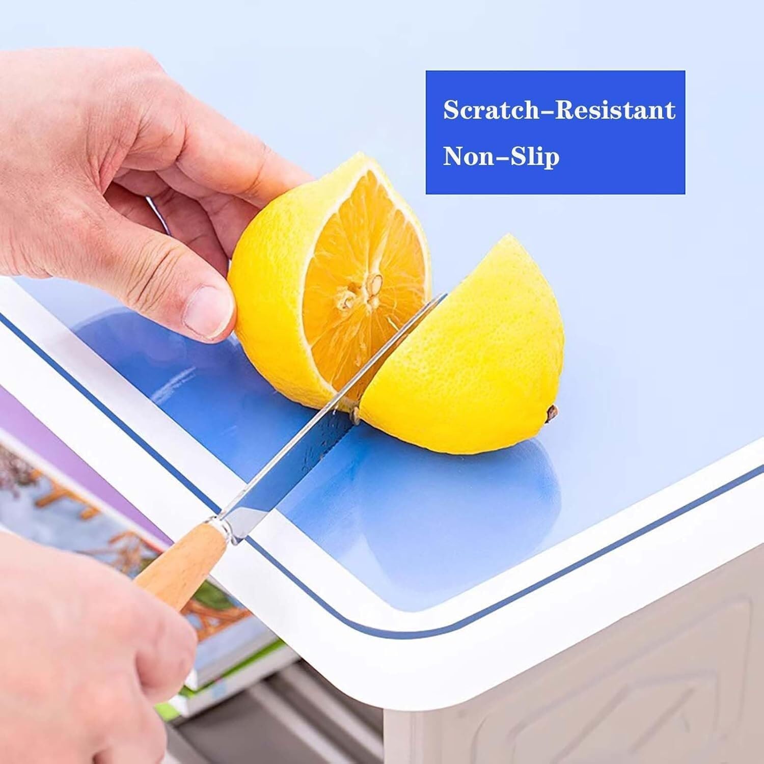 Transparent PVC Desk Cover, 1.5mm Thick, Durable & Wear-Resistant, Perfect for Home Office & Study, Size 80x140cm, Easy to Clean, Protects Furniture