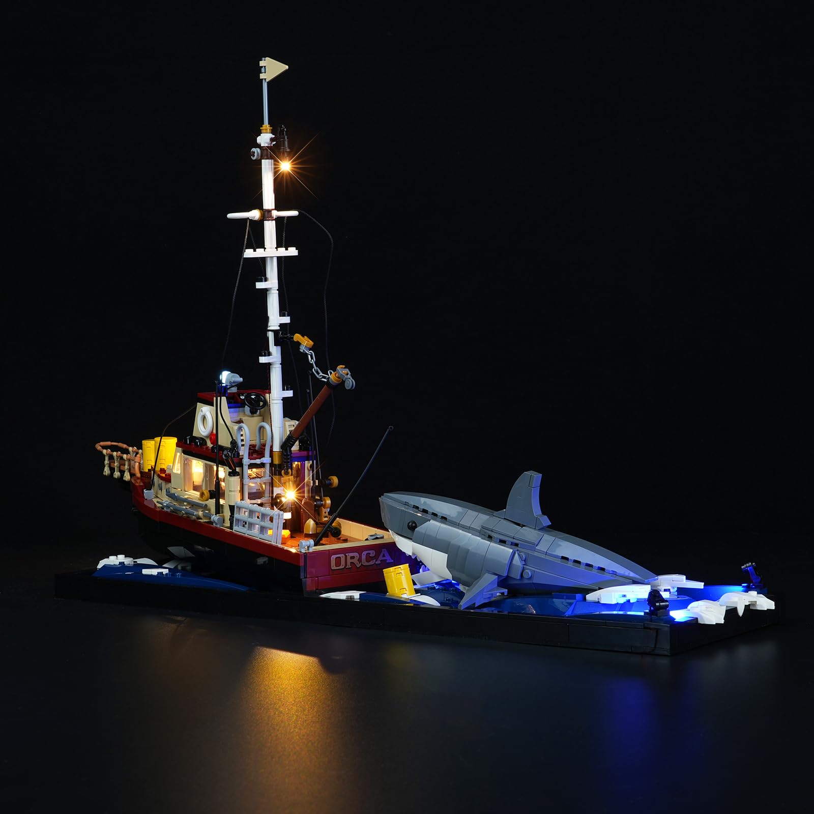 Rorliny LED Lighting Kit Compatible with Lego Jaws 21350 - Creative Light for Lego 21350 Set - Classic Version Light