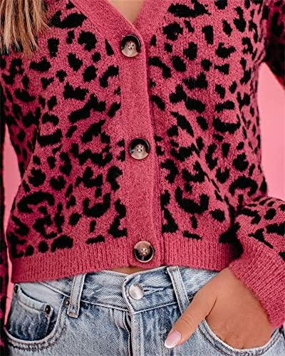 Women's Pink Leopard Sweater Top 