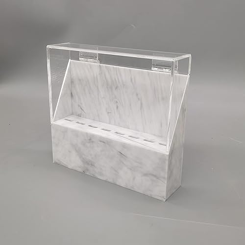 Miniatura 5 de Estante para pinzas, soporte de pinzas a prueba de polvo, soporte de exhibición de pinzas acrílicas de 8 agujeros, estante de almacenamiento, caja