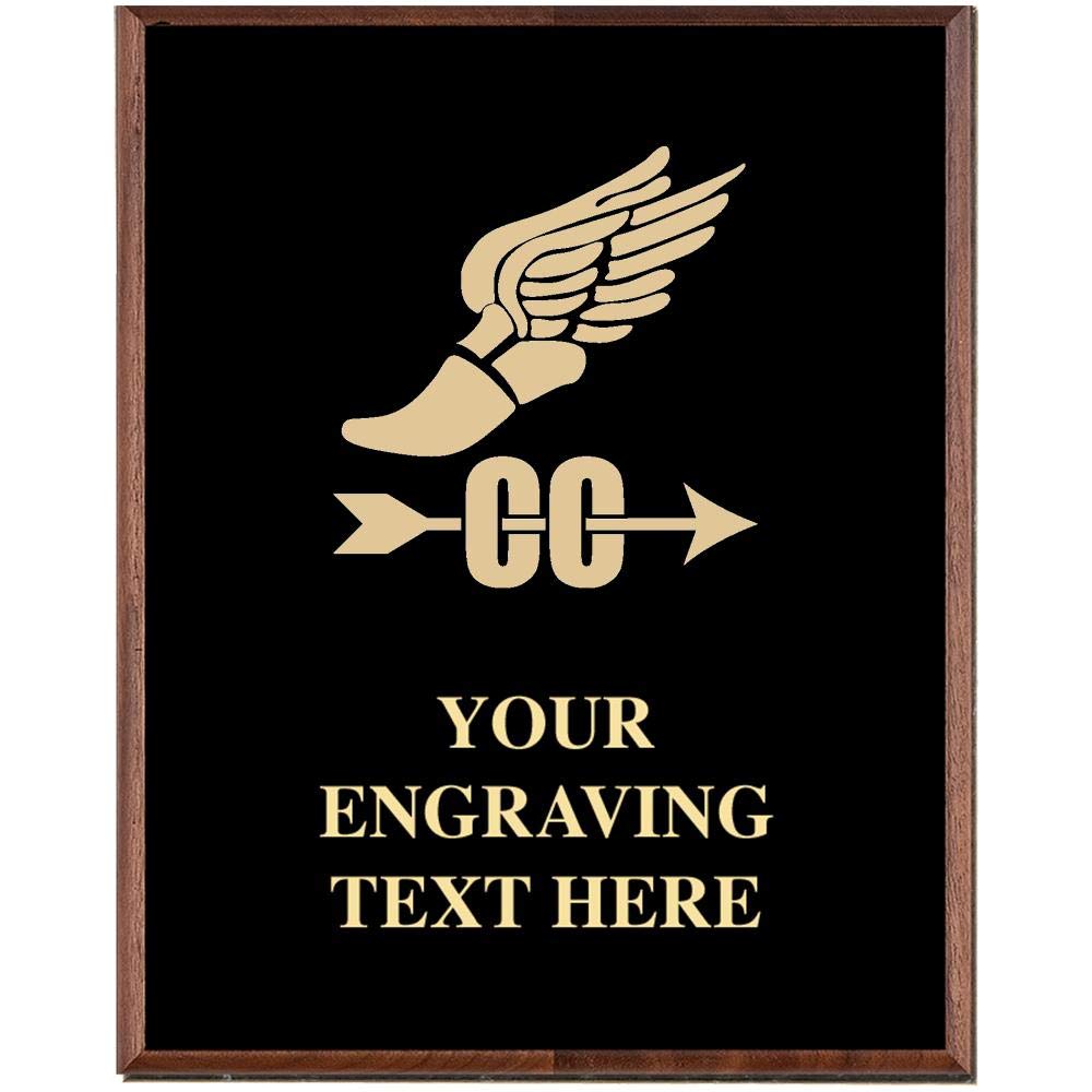Running Plaques, Custom Engraved Cross Country Runners Trophy Plaque Award, Great Customizable Running Awards Prime