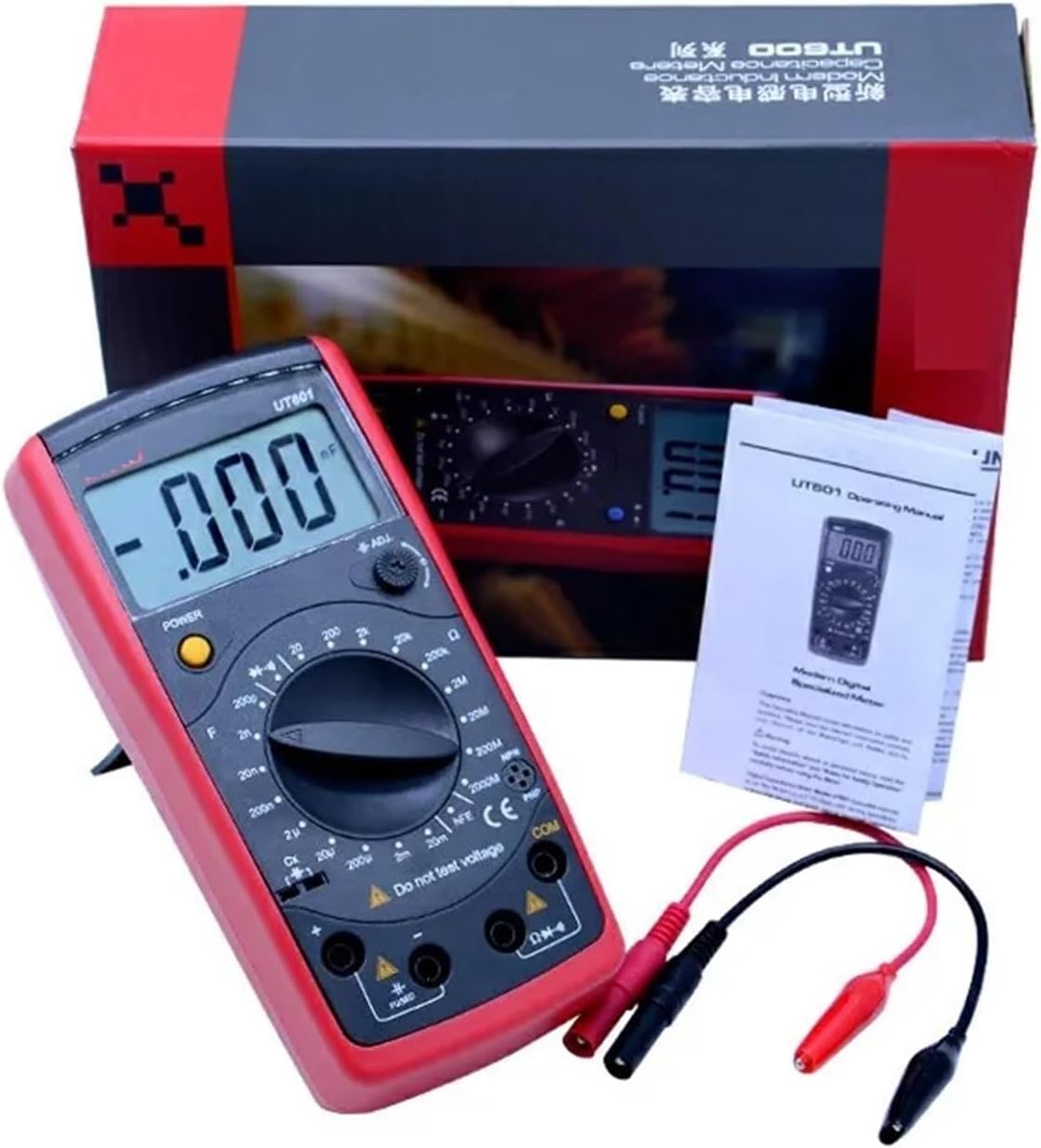 UT601 Inductance Capacitance Meters 1999 Display LCR Diode Manual Range Resistance Tester for Electrical Testing