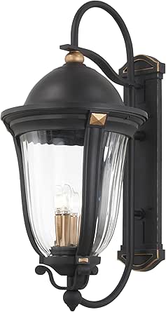 Minka Lavery Peale Street 33" H Sand Coal and Vermeil Gold Outdoor Wall Light