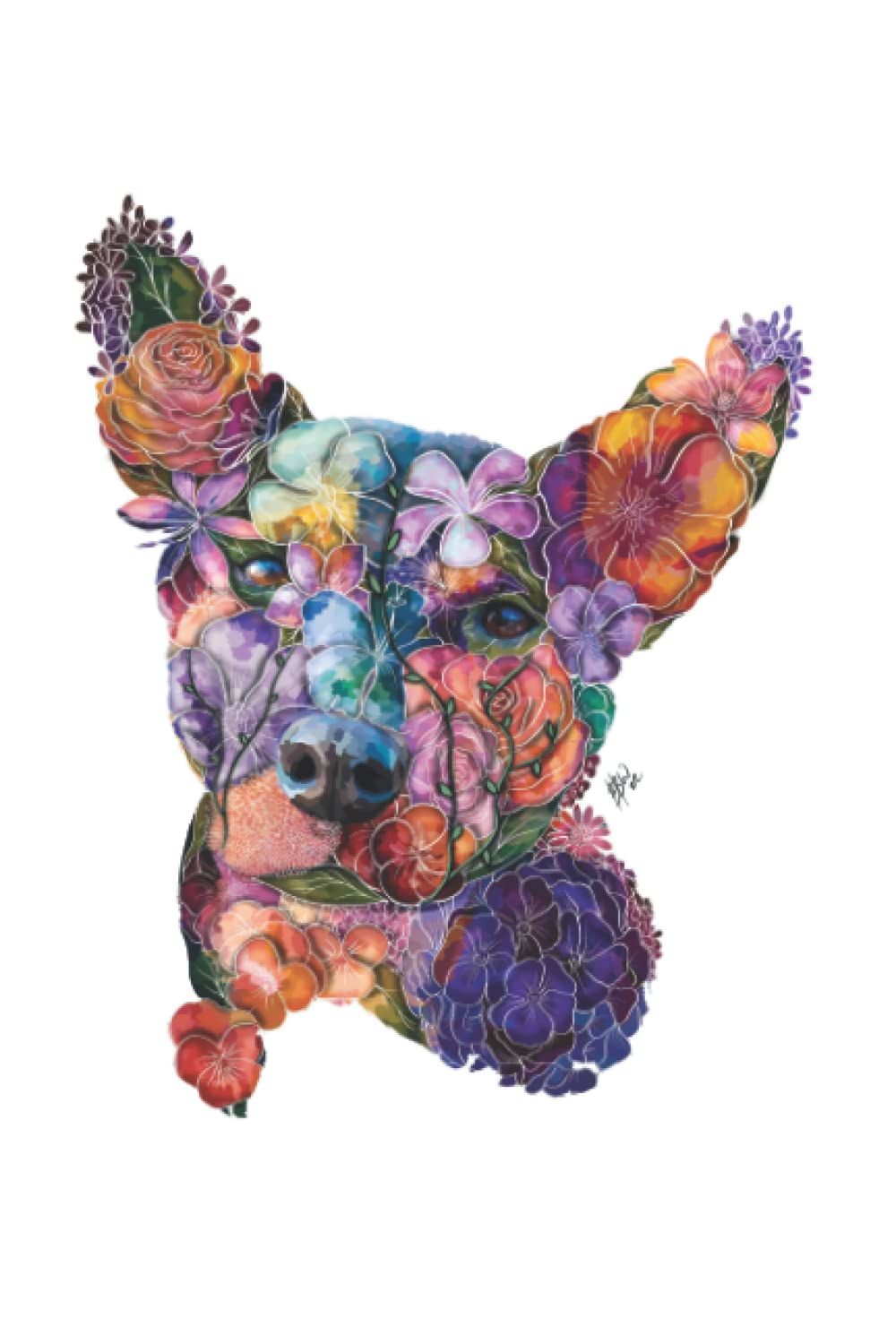 Australian Kelpie Notebook, Floral Design Australian Kelpie Notebook/Journal: Perfect Gift for Australian Kelpie Fans Everywhere