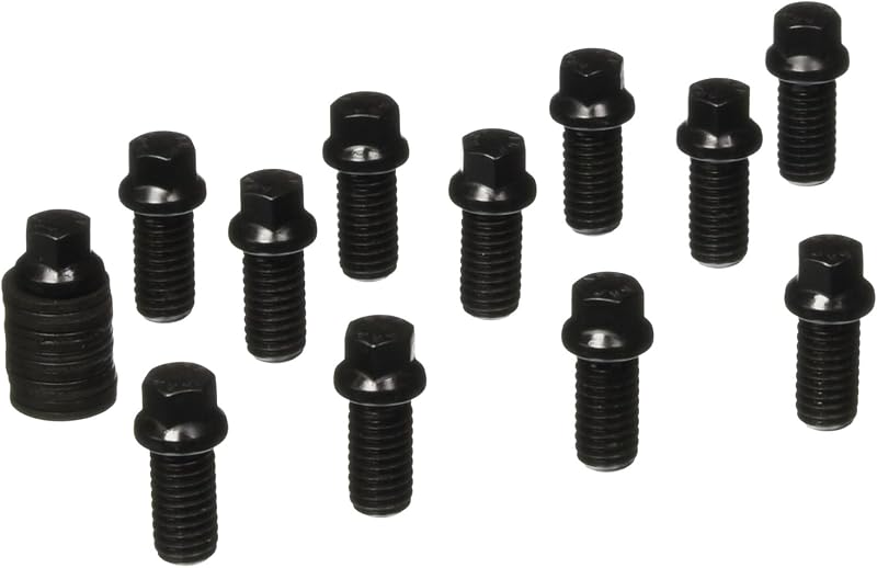 Parafusos sextavados para coletor de escape ARP 100-1101 com óxido preto – Conjunto com 12