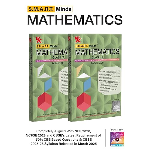 S.M.A.R.T. Minds Mathematics Class X (Volume I & II) | CBSE 2026–27 Edition