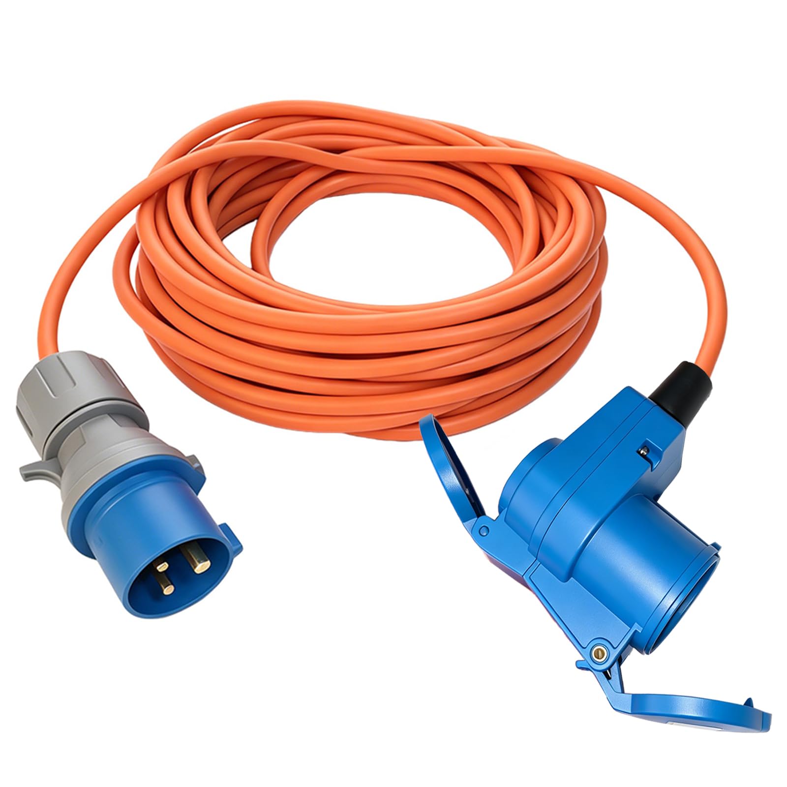 CEE Verlängerungskabel 25m 230V/16A mit CEE Stecker und Winkelkupplung