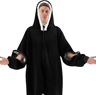 Dialysis Clothing Sweatshirts with Arm Zipper, Flannel Fleece Oversized Wearable Blanket, Gifts for Dialysis Patients