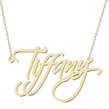 Personalized Name Necklace - Choose from 14 Font Styles - Customizable 18K Gold-Plated Pendant - Ideal Gifts for Birthdays, Valentines Mother's Day, Christmas Women, Girls, Teens, Daughters