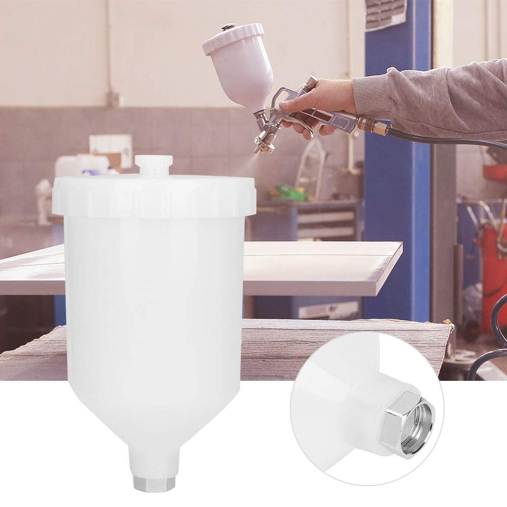 Copa De Pistola Pulverizadora De 600 Ml – Plástico De Alta Dureza Con Rosca Hembra De 0.6", Para Pistolas De Pintura De Alimentación Por Gravedad