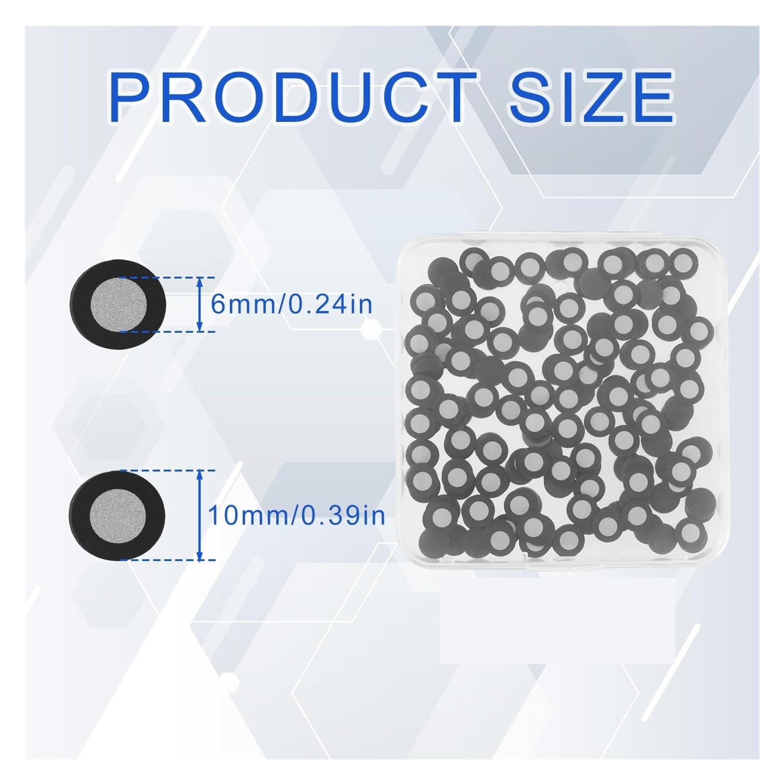 Ręczny znacznik skanera 3D Wewnętrzne punkty o średnicy 6 mm i średnicy zewnętrznej 10 mm Lokalizują magnetyczne punkty docelowe o wysokim współczynniku odbicia(1000pcs)