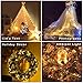 ANJAYLIA 2 Pack 100LED 33ft Fairy Lights Battery Operated, Waterproof Cool White Twinkle String Lights with Remote Control Timer for Room Wedding Garden Party