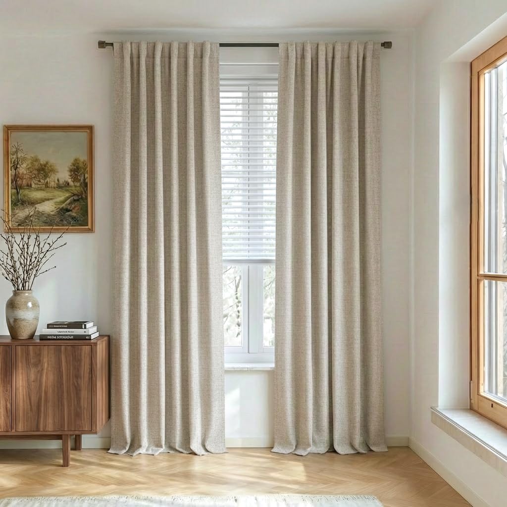 NICETOWN Linen Blackout Curtains