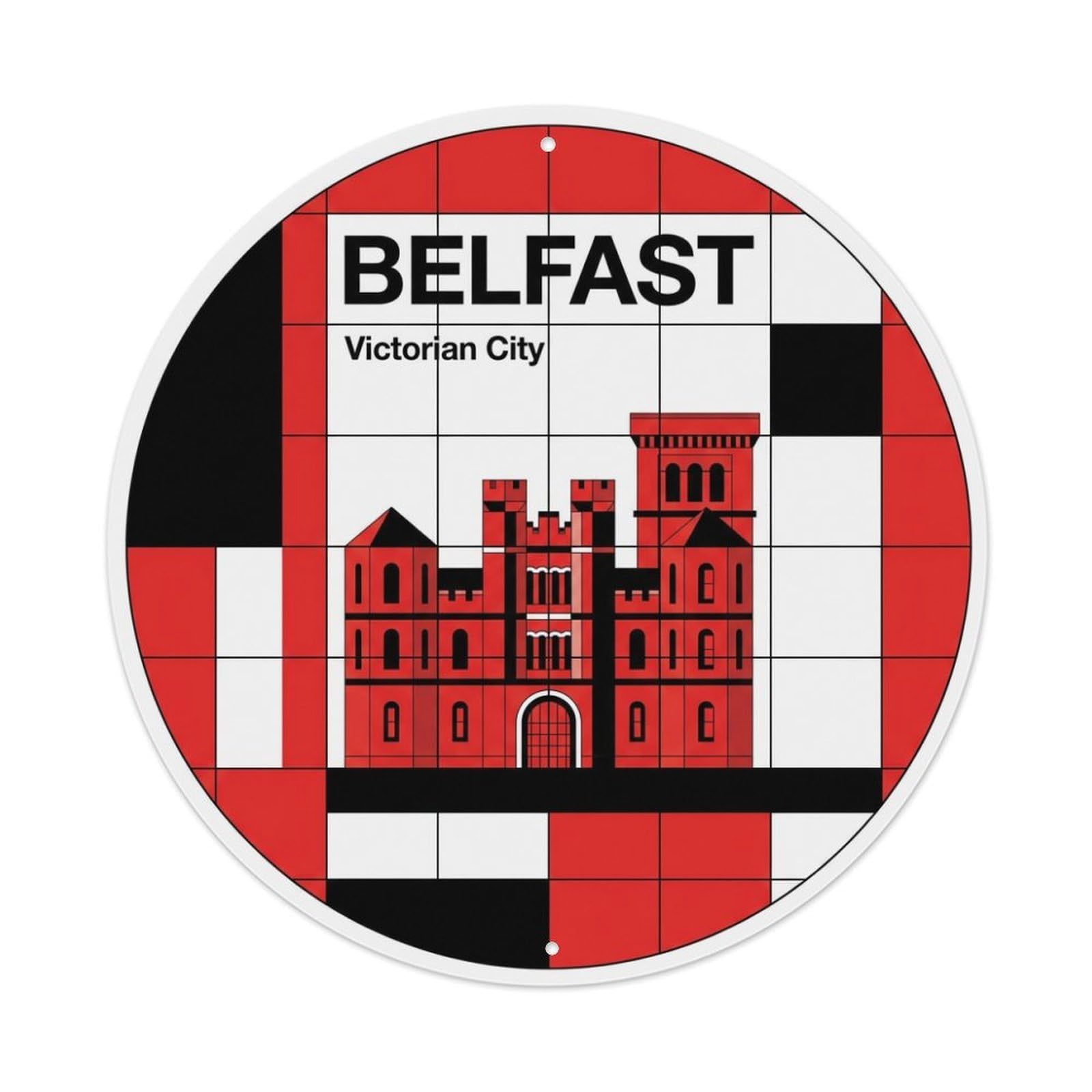 Tgrcjimh Style Metal Tin Sign Vintage Travel Belfast Ireland Collection