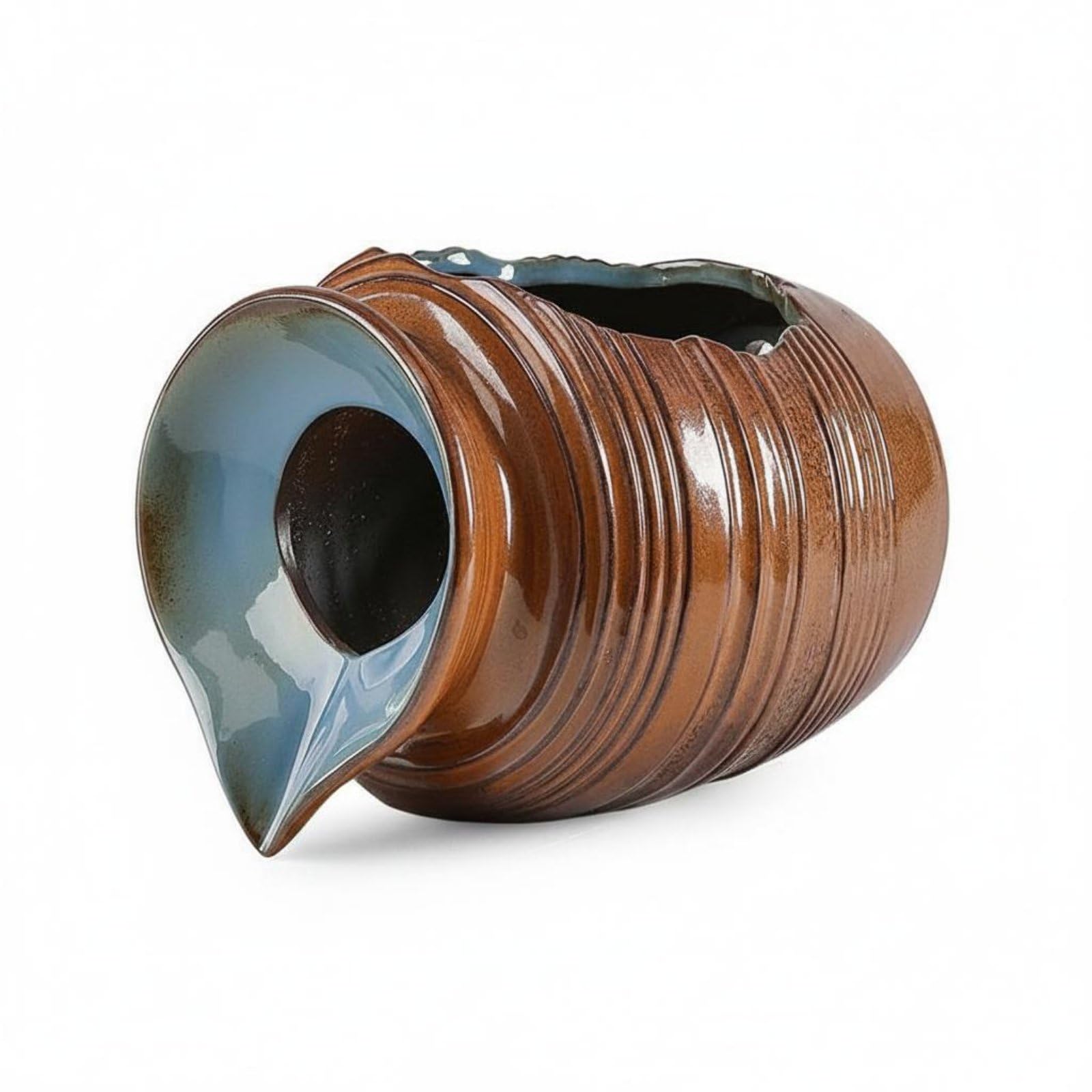 Auspicious Feline Fountain Good Luck Ceramic Water Fountain Opening Gift Indoor Water Feature for Cashier Counter, Shop, Entryway, XL Pot Brown | Home & Garden | Home D?©cor-image-20