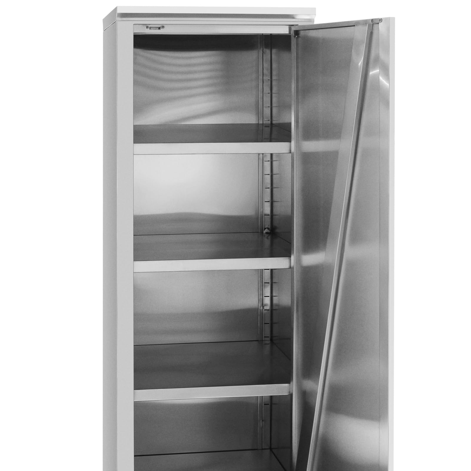 Royal Catering Armadio portastoviglie inox 60x60x180 cm 3 ripiani montaggio facile piedini regolabili Armadio alto per cucina industriale e ristorazione