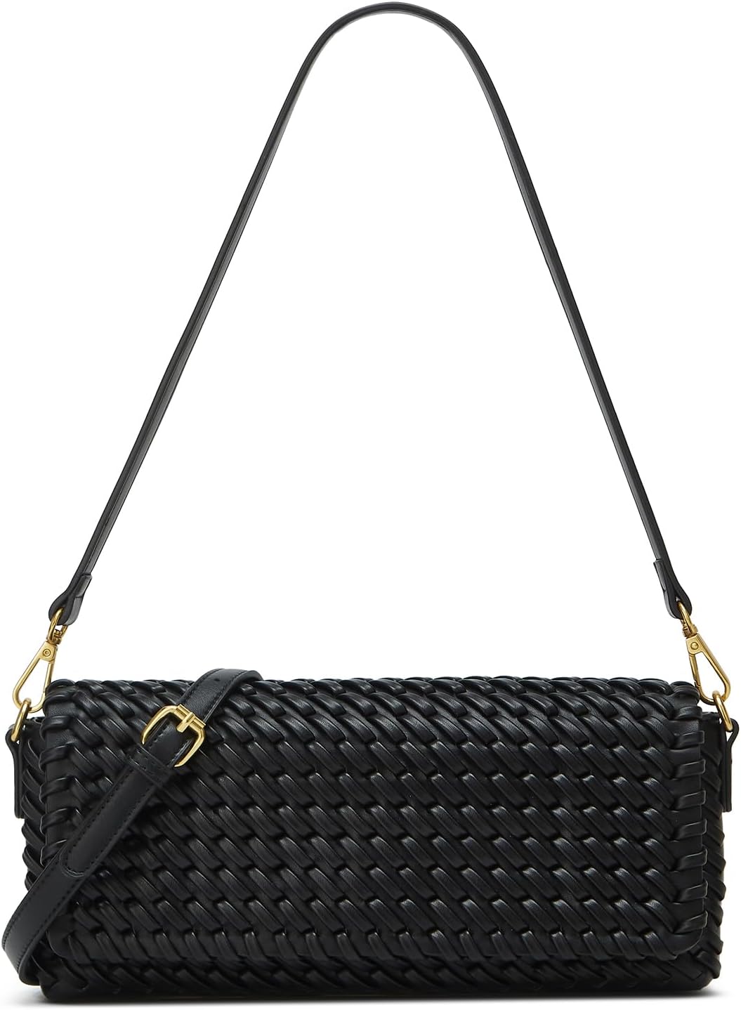 Woven Crescent Hobo Bags Women Trendy PU Leather Underarm Shoulder Bag Cute Crossbody Purse Summer Evening Clutch Purses