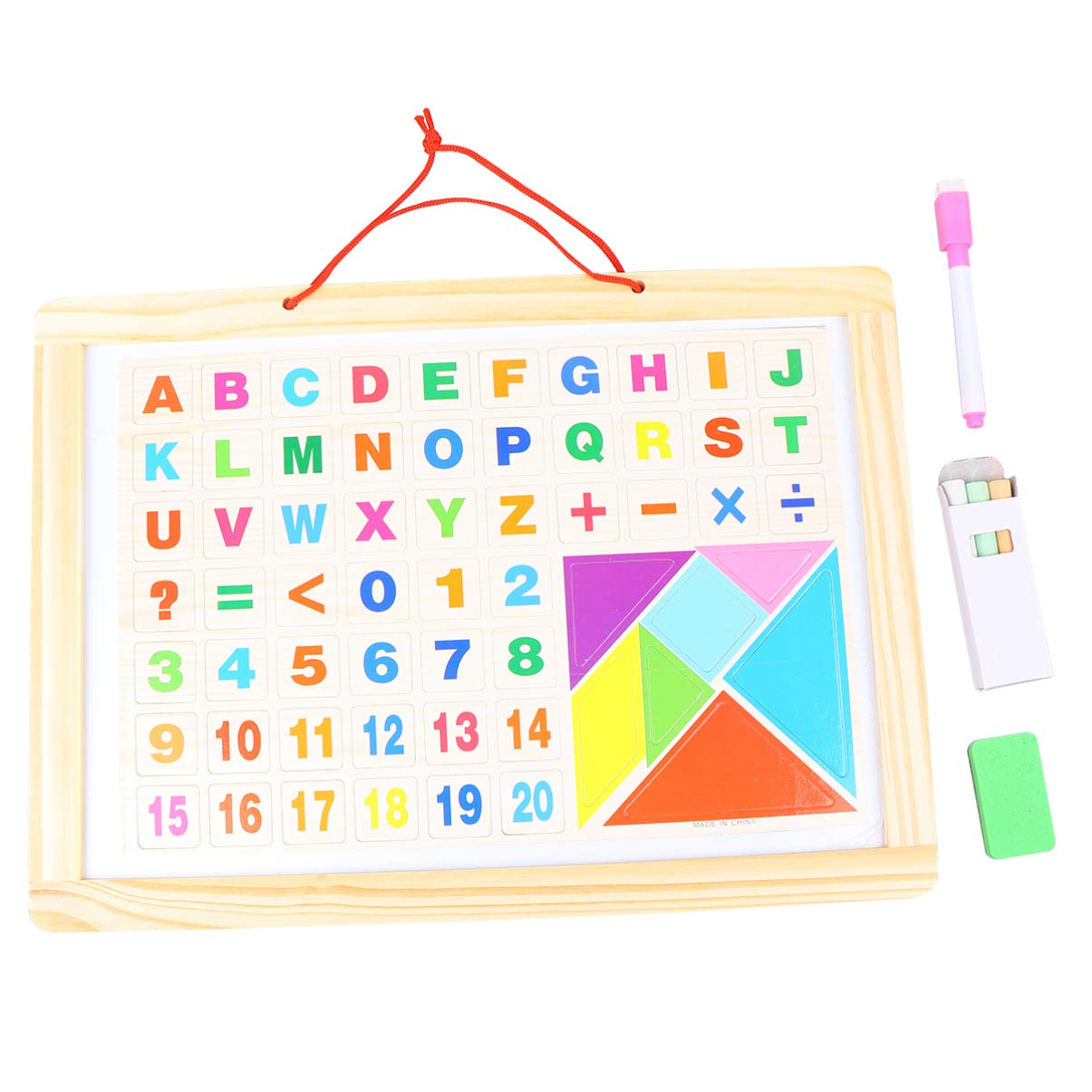 Buy ULTNICE Kids Wooden Art Easel Double Sided Whiteboard