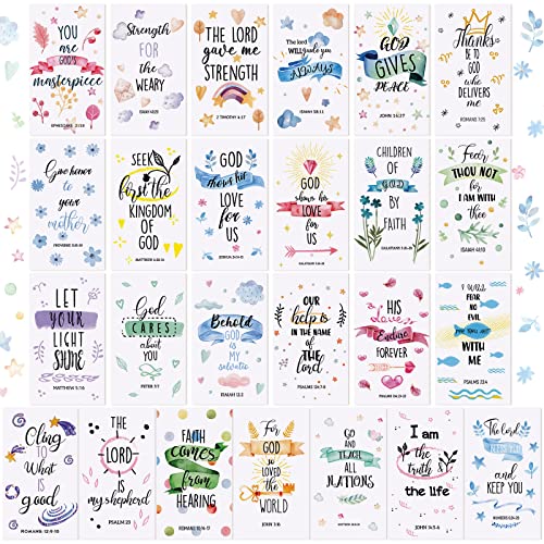 200 Pieces Bible Verse Cards With Full Scripture Inspirational Mini Prayer Cards Positive Affirmations Cards Religious Gifts For Men Women Religious Motivational Quote Cards Lunch Box (Vivid Style) #TOP2