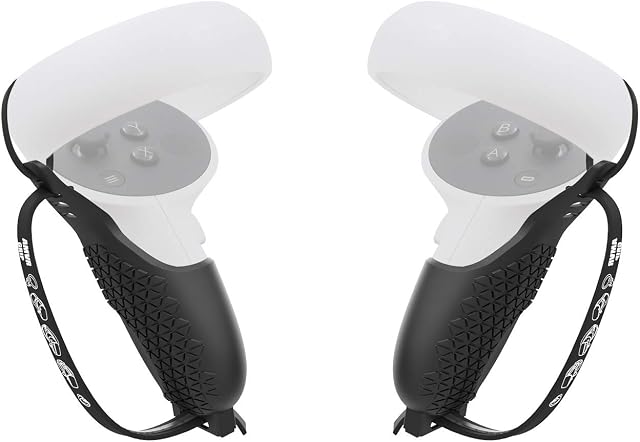 AMVR Touch Controller Grip Cover for Quest,for Quest 2 or Rift S with Anti-throw Straps and Handle Protective Sleeve