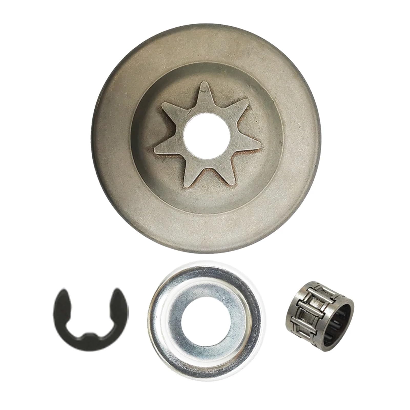 Tambor de Embrague de 3/8" 7T for MS311 MS391 con piñón, cojinete de Agujas, arandela y Clip, Piezas de Motosierra 11296402000