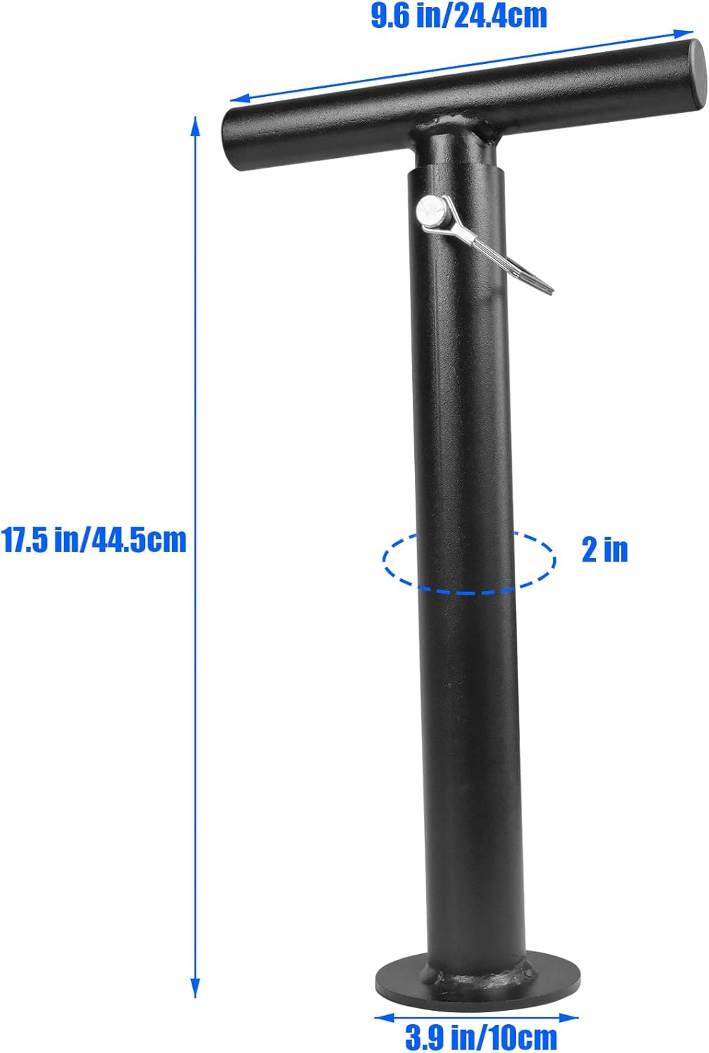 Adjustable Kettlebell Handle for Weight Plate, Heavy Duty Iron Construction, Fits Standard 2" Olympic Plates, DIY Kettlebell for Strength Training, CrossFit, Home Gym