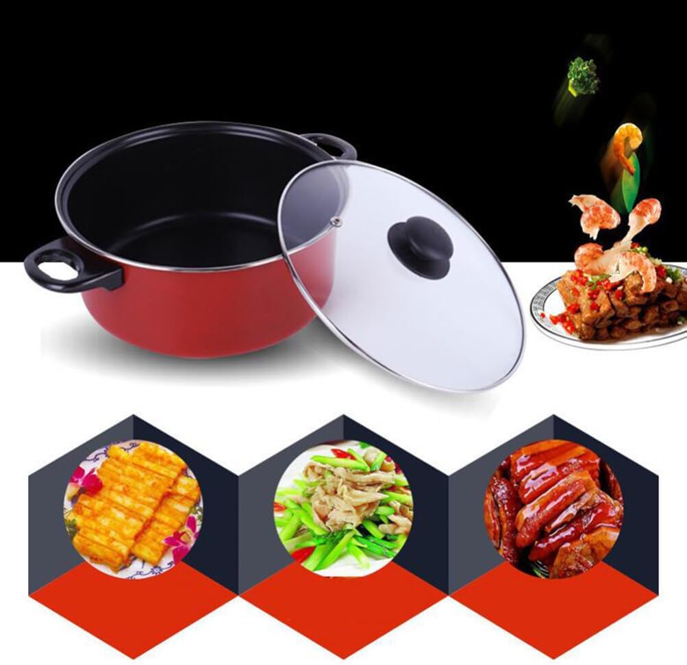 Hemoton Cookware Sets 3pcs Non- stick Frying Pan Soup Pot Pan Set Kitchen Cookware Egg Omelet Pot Pans Cooking Tool Kitchen Utensil for Home Daily Use Ceramic Cookware Set